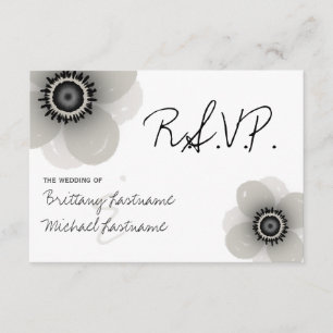 RSVP de Casamento de Anemone Francês