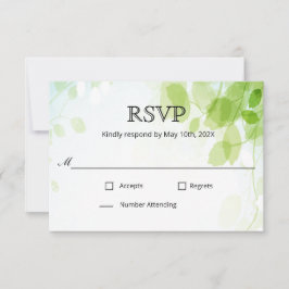 RSVP de Casamento de Aquarela de primavera