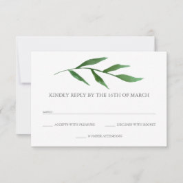 RSVP de Casamento de Aquarela Elegante