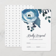 RSVP de Casamento de Aquarela Floral Inspirada na