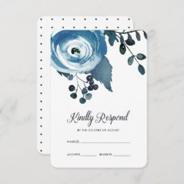 RSVP de Casamento de Aquarela Floral Inspirada na 