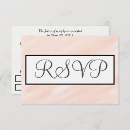 RSVP de Casamento de Aquarela Pastel Blush
