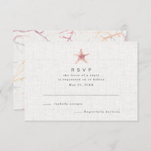 RSVP de Casamento de Aquarelas da Praia Costeira d