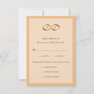 RSVP de Casamento de Armadilha de Cobre de Bronze
