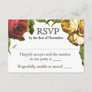 RSVP de Casamento de Artista Floral