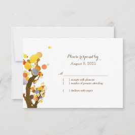 RSVP de Casamento de Árvores na moda