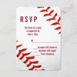 RSVP de Casamento de Basebol