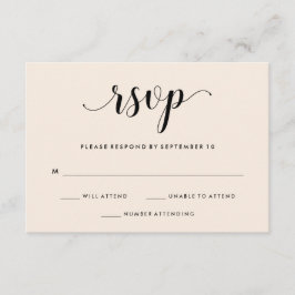 RSVP de Casamento de Blush Elegante