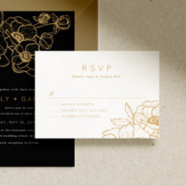 RSVP de Casamento de Buquê Anemone