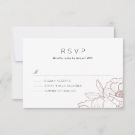 RSVP de Casamento de Buquê Anemone
