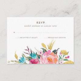 RSVP de Casamento de Buquê Lush