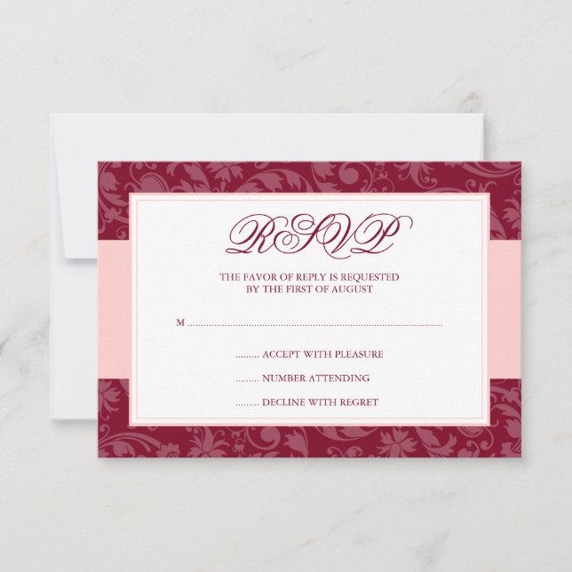 RSVP de Casamento de Cabeça de Cabeça-de-Chuva e D (Frente)
