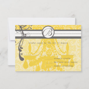 RSVP de Casamento de Cabeças de Cabeça Amarela e C