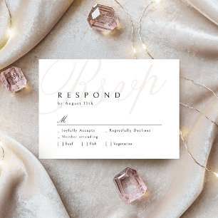 RSVP de Casamento de Caligrafia Clássica Moderna