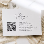 RSVP de Casamento de Caligrafia Moderna Elegante d<br><div class="desc">Projetado para coordenar com a nossa coleção de casamento da Modern Calliografia,  esta placa RSVP personalizável,  apresenta uma fonte moderna de escrita de caligrafia emparelhada com uma fonte de serif & sans clássica em preto e é perfeita para qualquer estação. Itens correspondentes disponíveis.</div>
