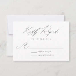 RSVP de Casamento de Caligrafia Moderna Minimalist