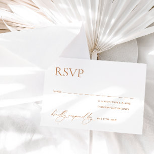 RSVP de Casamento de Calliografia White e Terracot