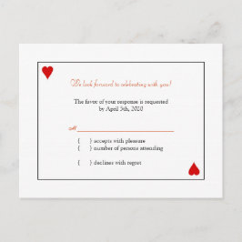 RSVP de Casamento de Cartões Simples