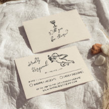 RSVP de Casamento de Casamento de Forma Simples e 