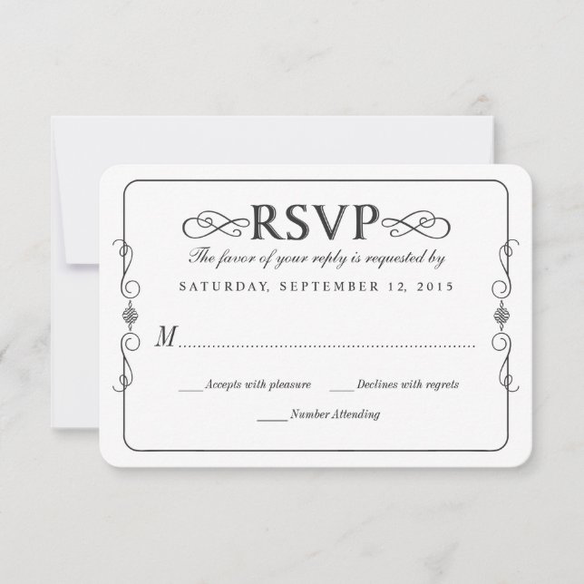 RSVP de Casamento de Chalkboard Rustic Country (Frente)
