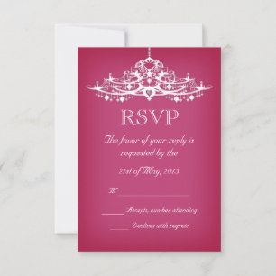 RSVP de Casamento de Chandelier Elegante