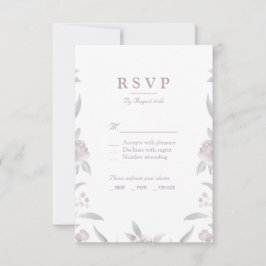 RSVP de Casamento de Chinoiserie floral rosa elega