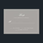 RSVP de Casamento de Cinza Profunda na moda<br><div class="desc">Esta simples placa RSVP de na moda de casamento apresenta uma sombra profunda de cinzas e um quadro e texto brancos. Um olhar moderno,  porém clássico,  numa cor de casamento tendenciosa.</div>