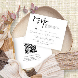 RSVP de Casamento de Código QR de Script Simples d