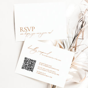 RSVP de Casamento de Código QR Elegante Moderno Mi