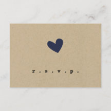 RSVP de Casamento de Coração Simples