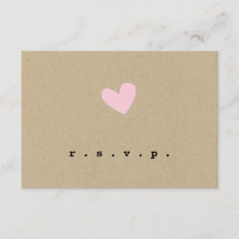 RSVP de Casamento de Coração Simples