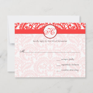 RSVP de Casamento de Coral do Snapdragon