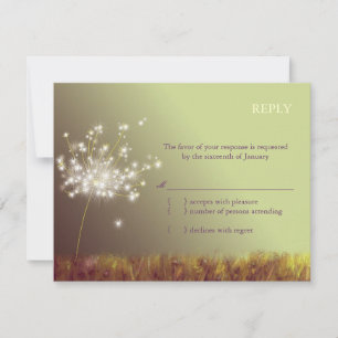 RSVP de Casamento de Dandelion de Crepúsculo