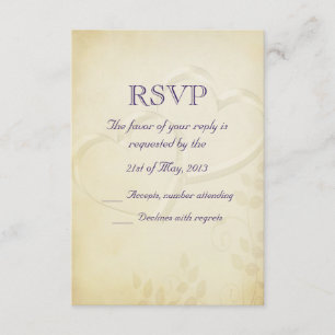 RSVP de Casamento de Dois Corações