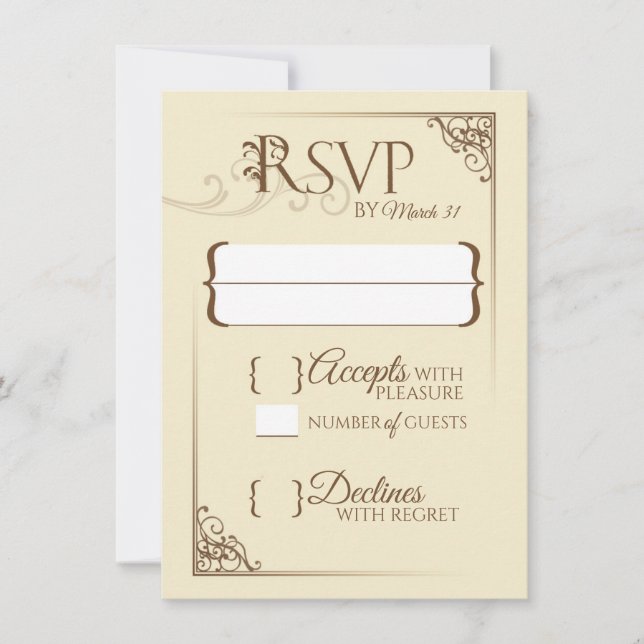 RSVP de Casamento de Era uma Vez (Frente)