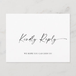 RSVP de Casamento de Escolha do Menu de Caligrafia