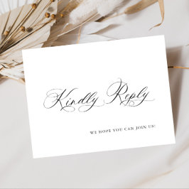 RSVP de Casamento de Escolha do Menu de Caligrafia