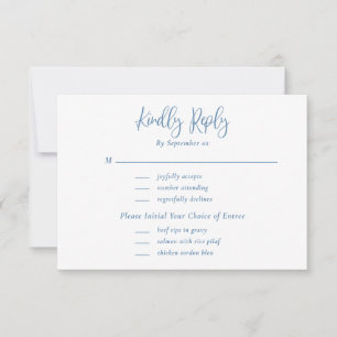 RSVP de Casamento de Escolha do Menu de Script Bra