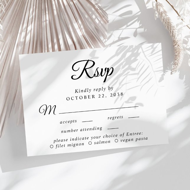 RSVP de Casamento de Escolha do Menu de Script Ele (Criador carregado)