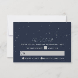 RSVP de Casamento de Estrelas Marinhos Elegantes e