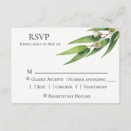 RSVP de Casamento de Eucalyptus Chic Moderno