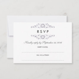 RSVP de Casamento de Farinha Roxo