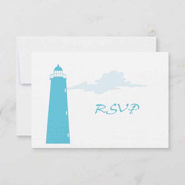 RSVP de Casamento de Farol (Frente)