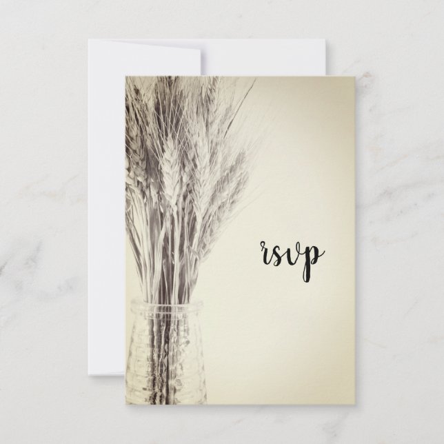 RSVP de Casamento de Fazendas de Casamento de Borr (Frente)