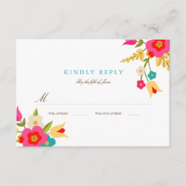RSVP de Casamento de Flores do País