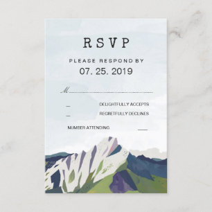 RSVP de Casamento de Floresta de Floresta de Monta