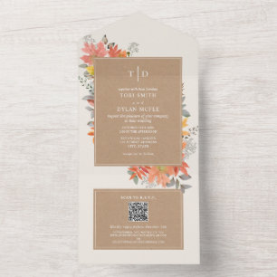 RSVP de Casamento de Folhagem de outono