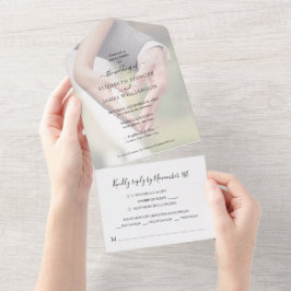 RSVP de Casamento de Foto Elegante Simples