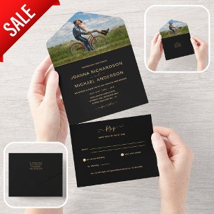 RSVP de Casamento de FOTOGRAFIAS Douradas Inclusiv