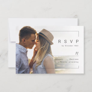 RSVP de casamento de fotos minimalistas modernas